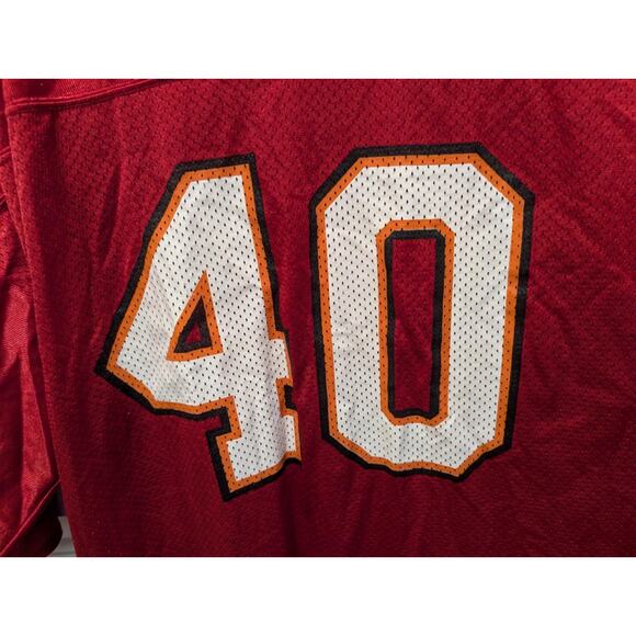 NFL Tampa Bay Buccaneers Men's Size 2XL # 40 Mike Alstott Red Football Jersey - Picture 2 of 9